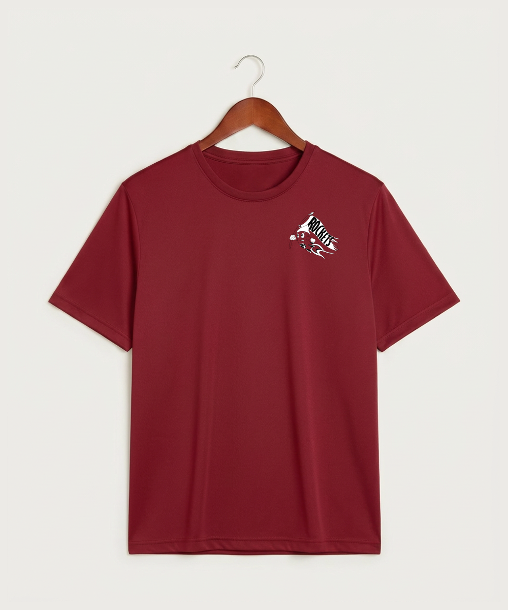 John Marshall High School Swim Dive Girls - Deep Red Sport-Tek PosiCharge Competitor Tee. ST350