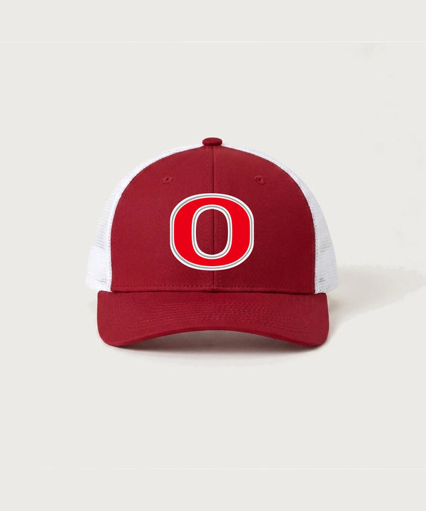 Osakis High School Athletics Coed - Deep Red/ White Sport-Tek Club Trucker Cap STC46