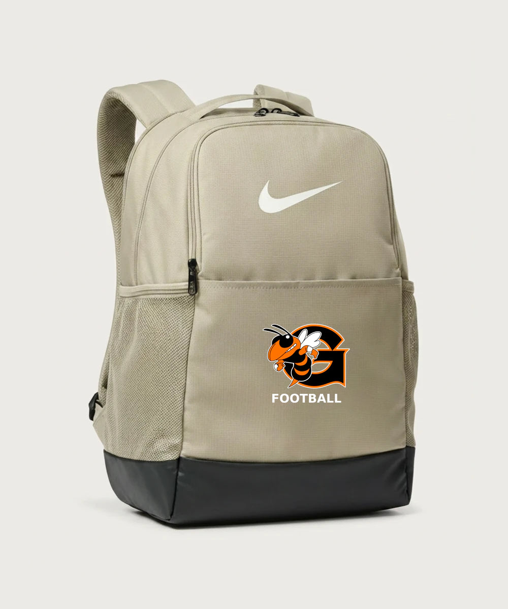 Giltner High School Football - Desert Khaki Nike Brasilia Medium Backpack NKDH7709
