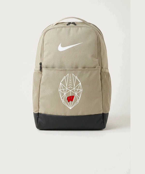 Wisconsin Lutheran High School Football (Boys) - Desert Khaki Nike Brasilia Medium Backpack NKDH7709
