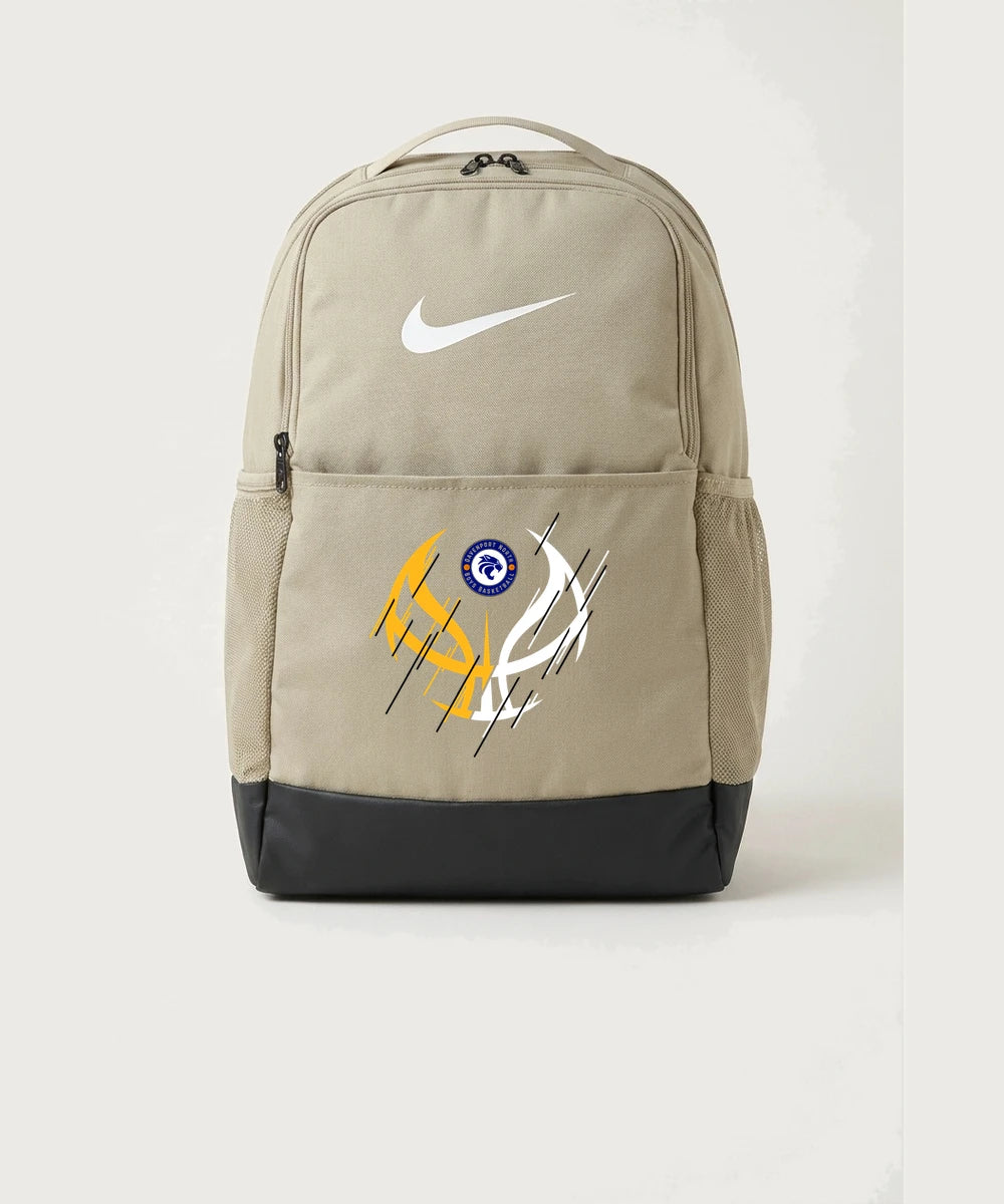 Davenport North High School Basketball Team Store - Desert Khaki Nike Brasilia Medium Backpack NKDH7709