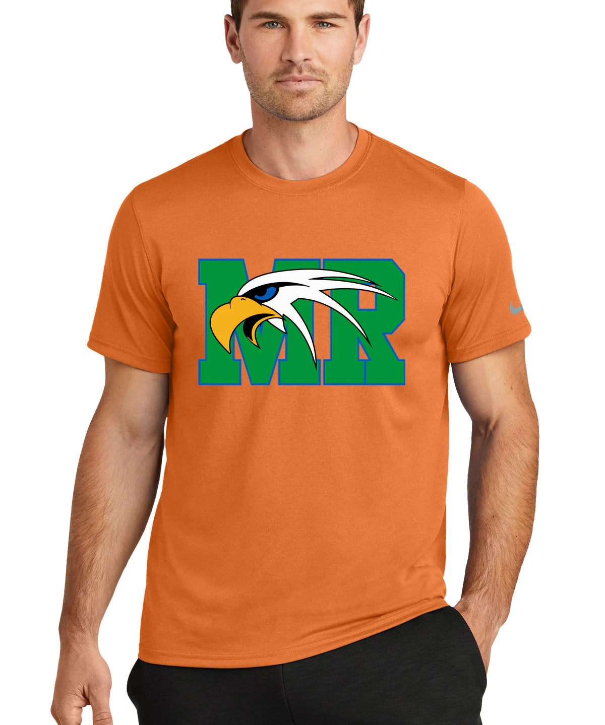 Maple River High School hockey_boys - Desert Orange Nike Swoosh Sleeve rLegend Tee NKDX8730