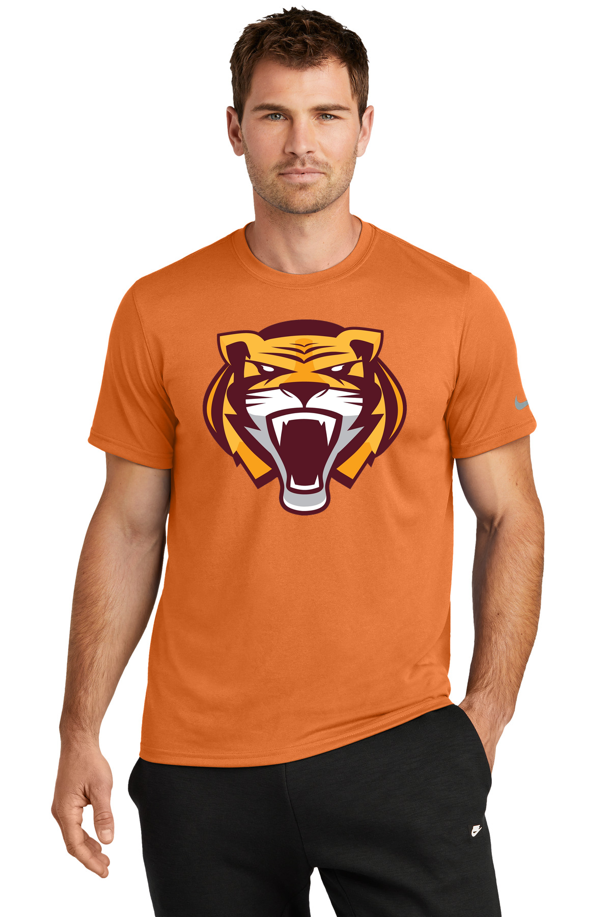 Stewartville Football - Desert Orange Nike Swoosh Sleeve rLegend Tee NKDX8730