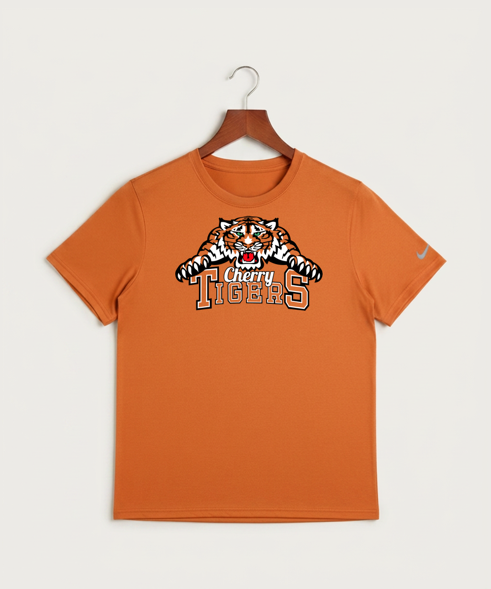 Cherry High School Athletics Coed - Desert Orange Nike Swoosh Sleeve rLegend Tee NKDX8730