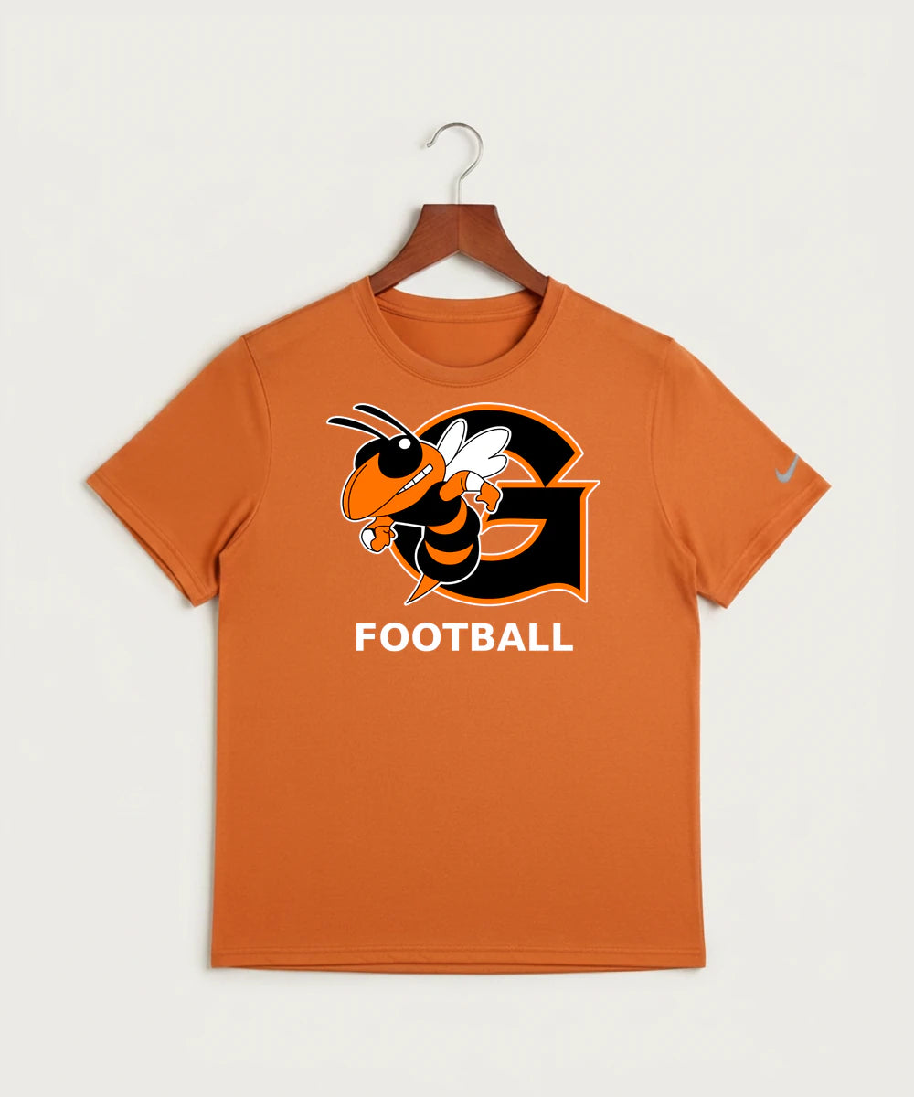 Giltner High School Football - Desert Orange Nike Swoosh Sleeve rLegend Tee NKDX8730