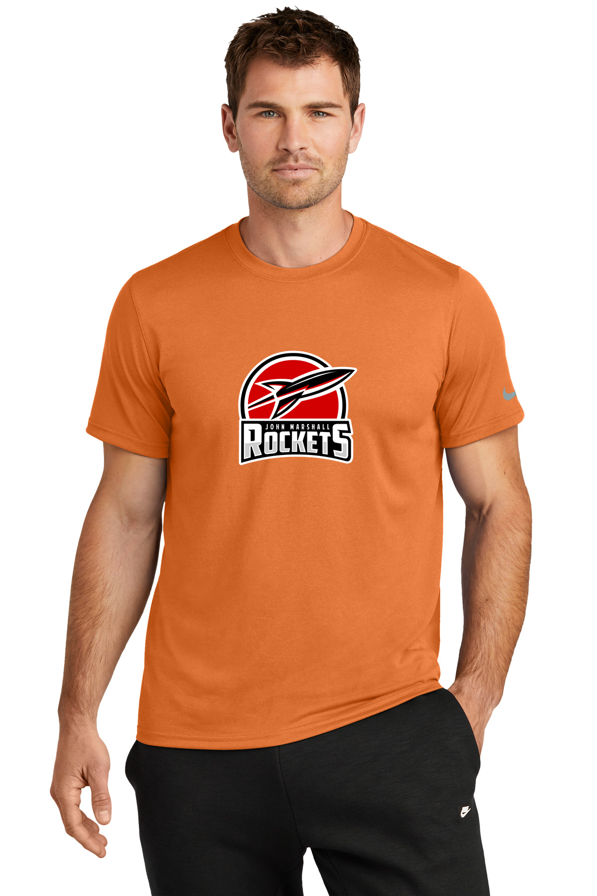 John Marshall Swim Dive - Desert Orange Nike Swoosh Sleeve rLegend Tee NKDX8730