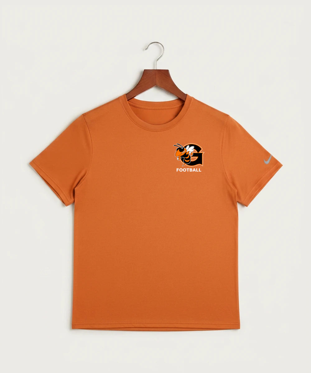 Giltner High School Football - Desert Orange Nike Swoosh Sleeve rLegend Tee NKDX8730