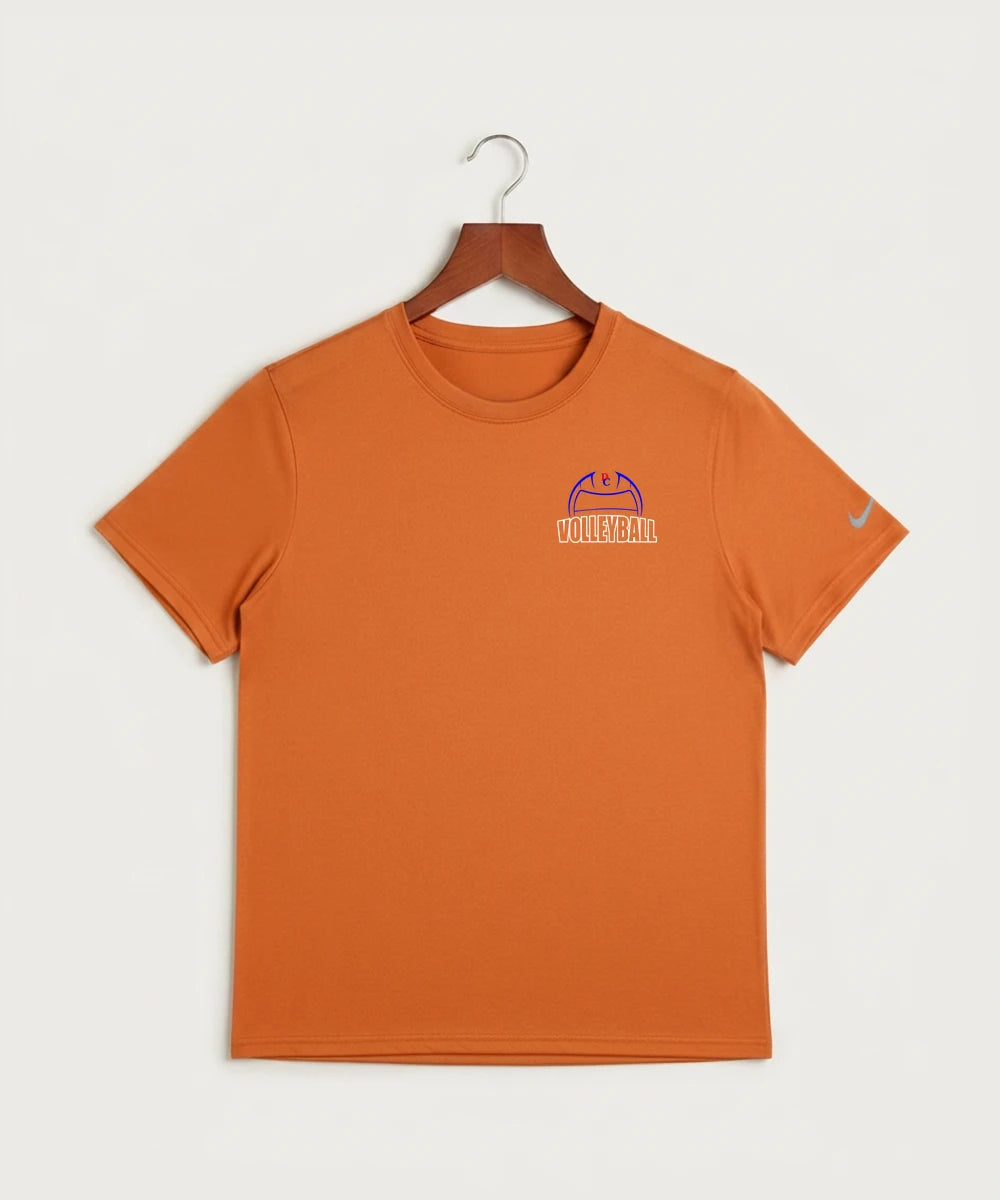 Davenport Central High School Volleyball (Girls) - Desert Orange Nike Swoosh Sleeve rLegend Tee NKDX8730