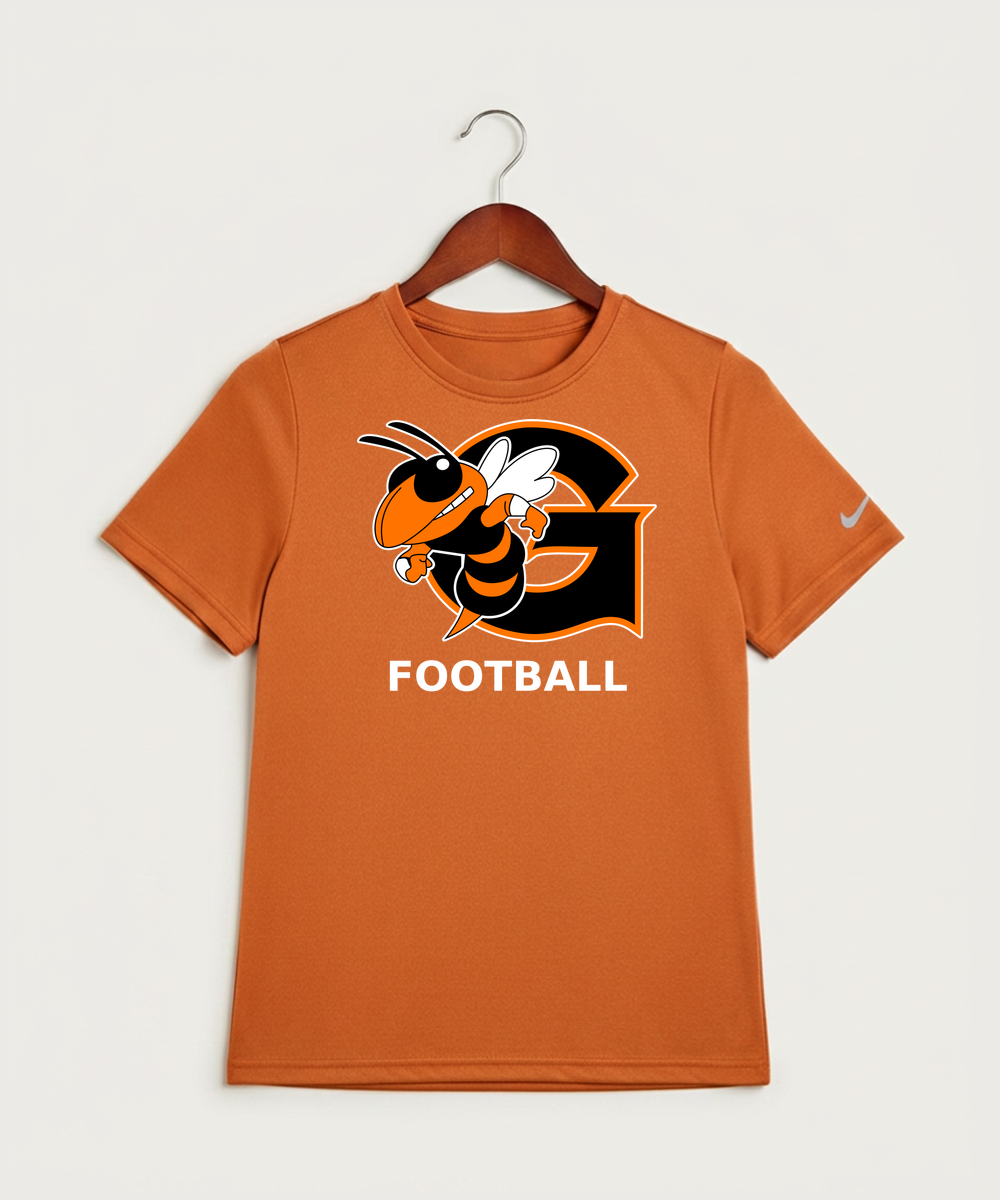 Giltner High School Football - Desert Orange Nike Youth Swoosh Sleeve rLegend Tee NKDX8787