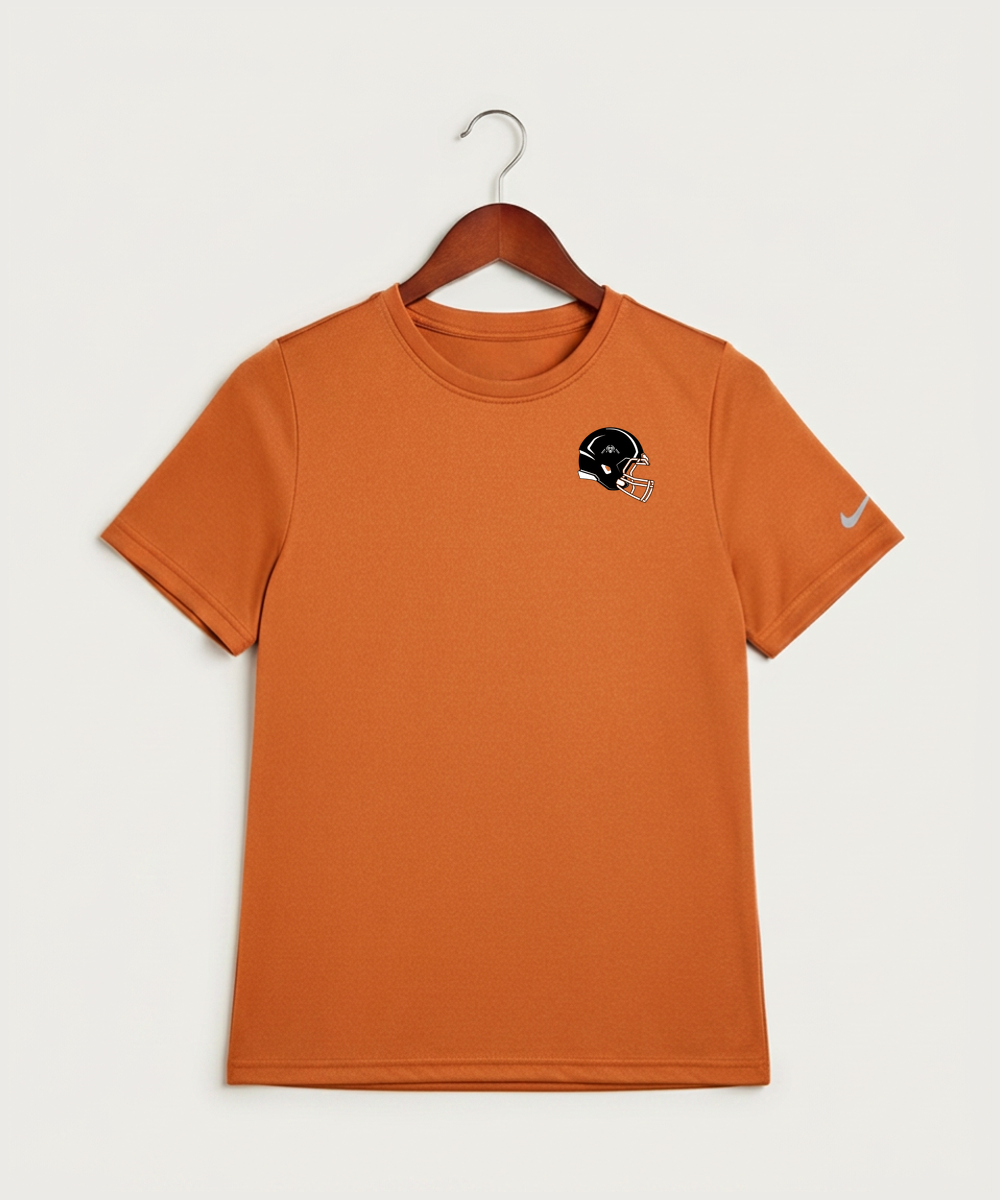 Pine River Backus High School Football (Boys) - Desert Orange Nike Youth Swoosh Sleeve rLegend Tee NKDX8787