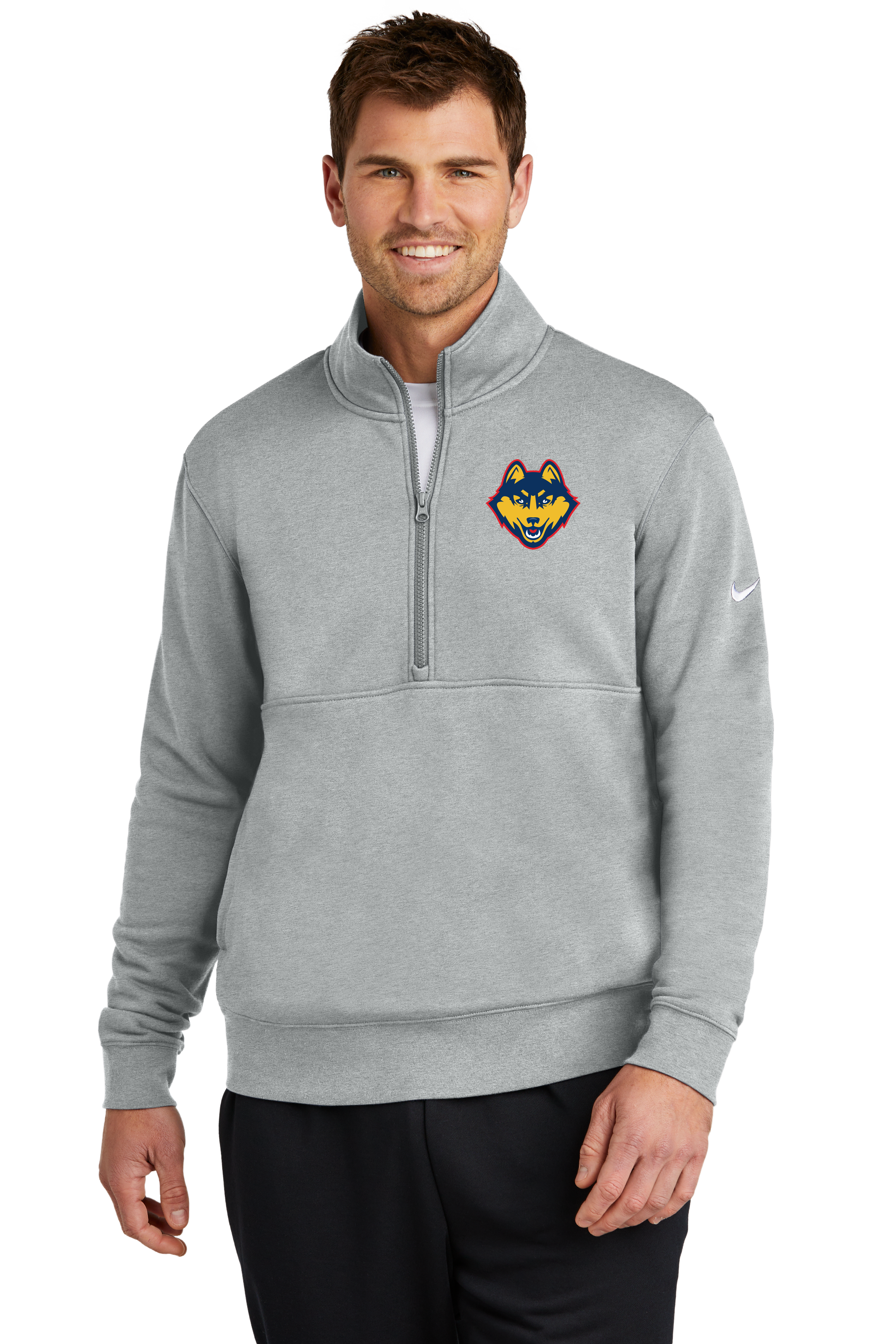 Testing 99 - Grey 1/2 Zip - Left Chest