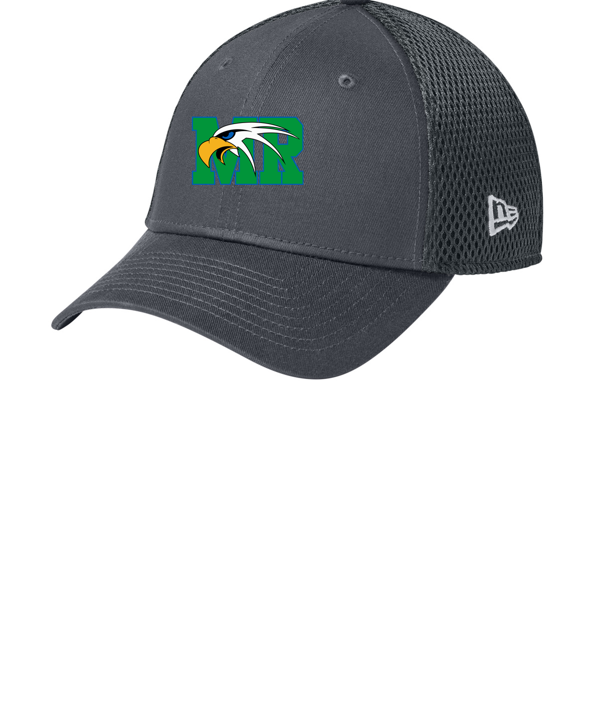 Maple River High School hockey_boys - Flag Charcoal/ Charcoal New Era - Stretch Mesh Cap. NE1020