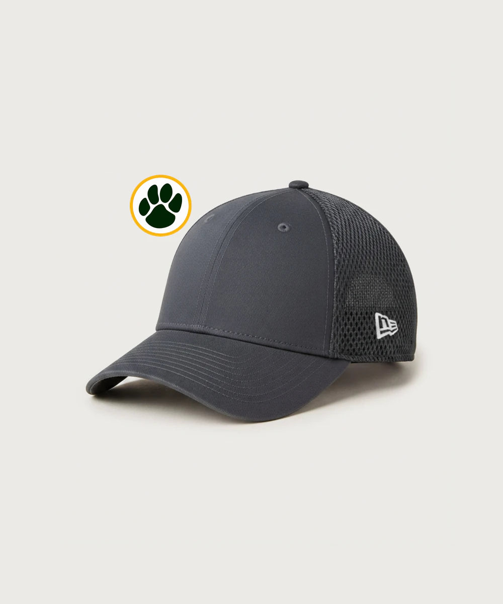 Ashwaubenon High School Football (Boys) - Flag Charcoal/ Charcoal New Era - Stretch Mesh Cap. NE1020
