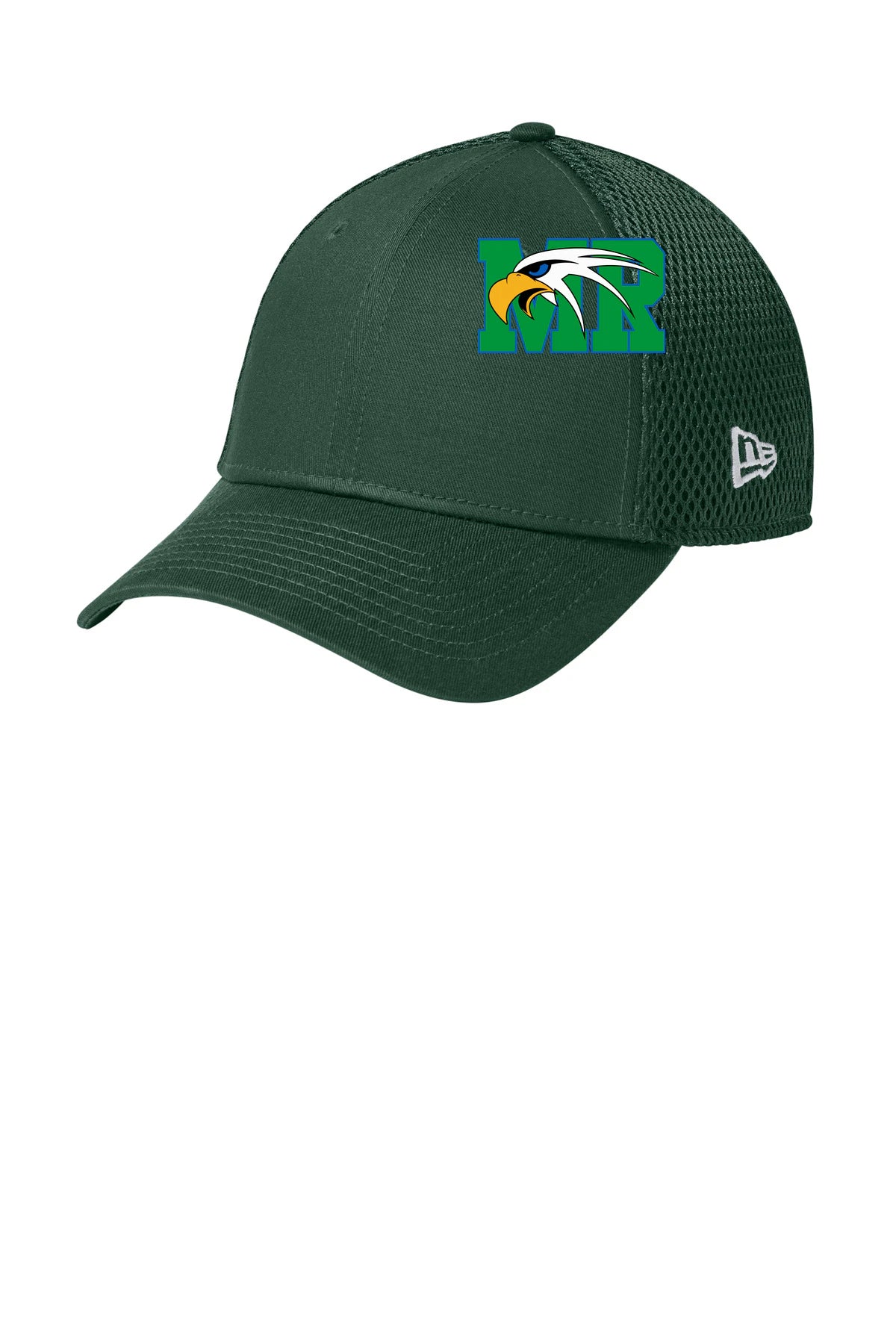 Maple River High School hockey_boys - Flag Dark Green New Era - Stretch Mesh Cap. NE1020