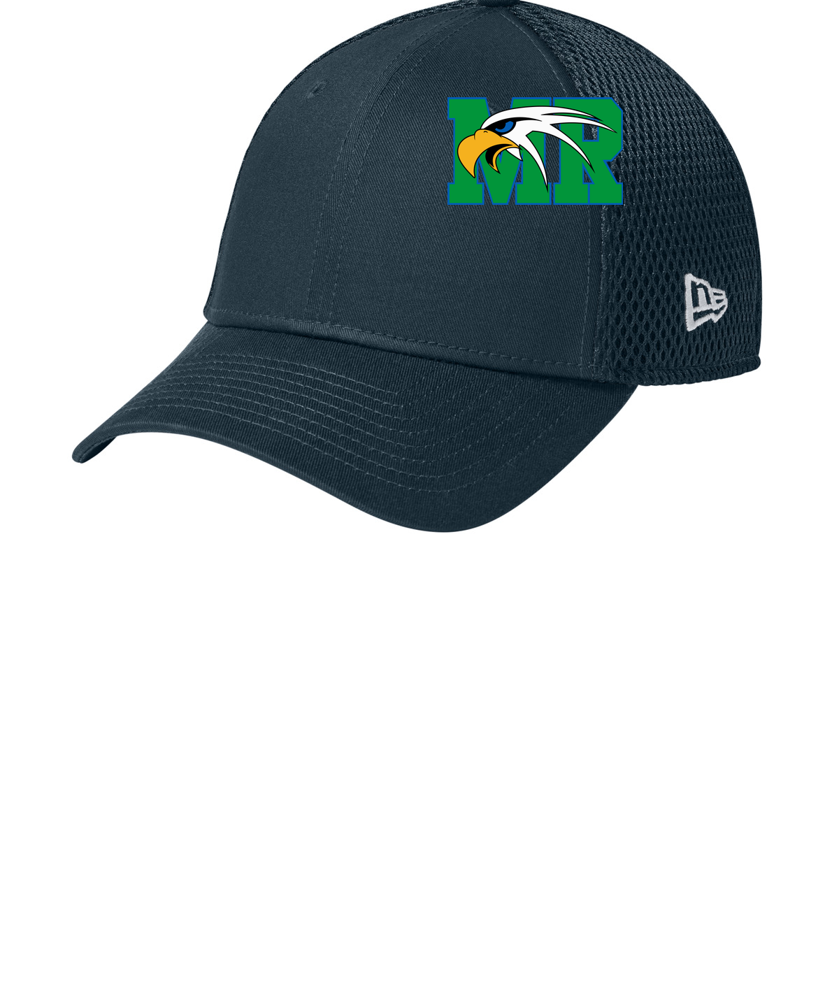 Maple River High School hockey_boys - Flag Deep Navy New Era - Stretch Mesh Cap. NE1020