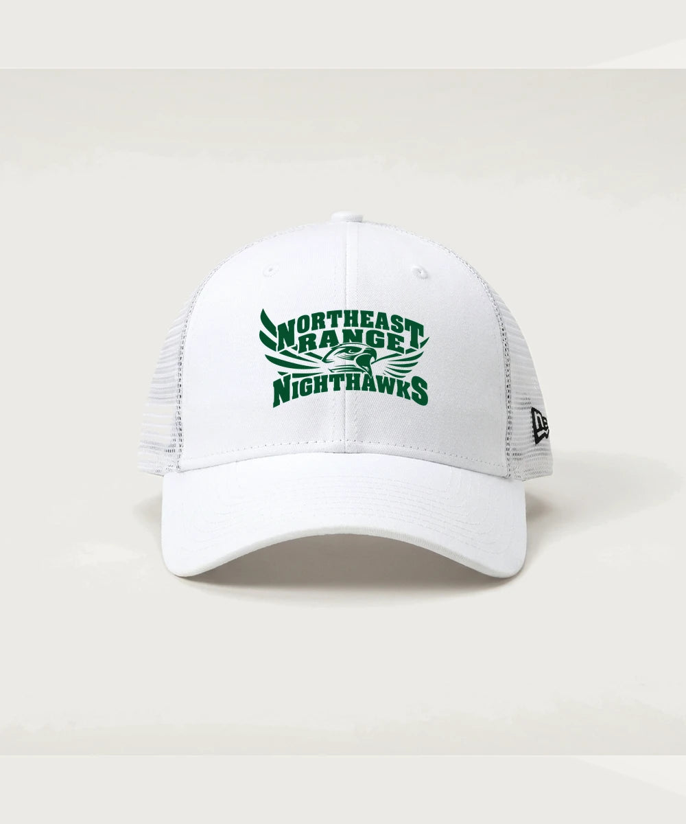 Northeast Range High School Volleyball (Girls) - Flag White/ White New Era - Stretch Mesh Cap. NE1020