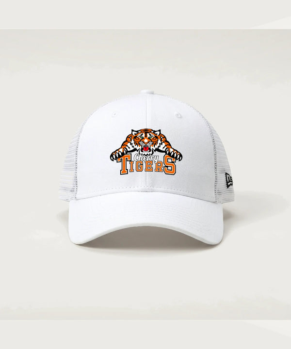 Cherry High School Athletics Coed - Flag White/ White New Era - Stretch Mesh Cap. NE1020