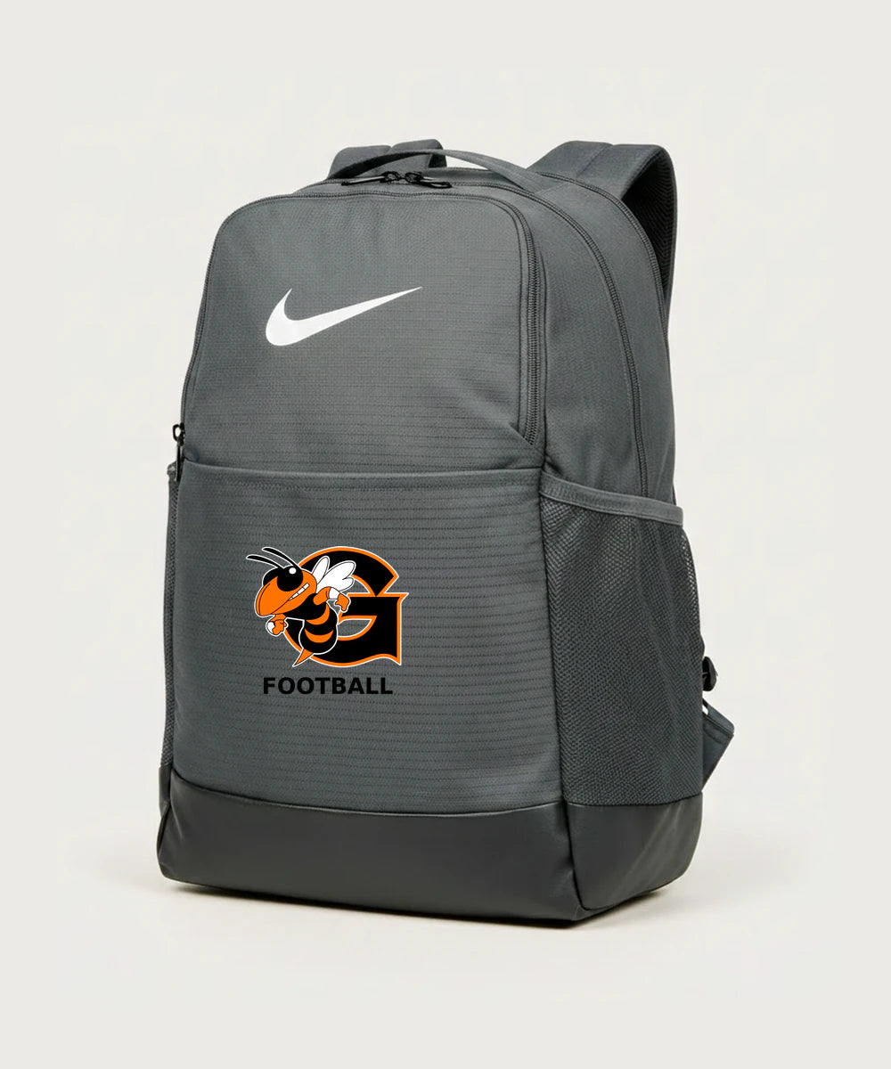 Giltner High School Football - Flint Grey Nike Brasilia Medium Backpack NKDH7709