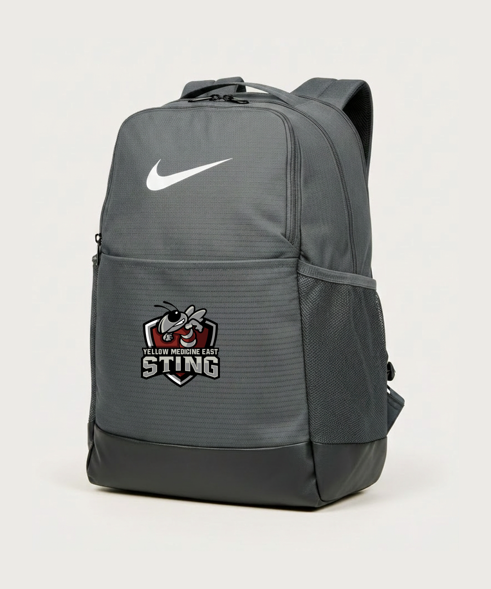 Yellow Medicine East High School Athletics - Flint Grey Nike Brasilia Medium Backpack NKDH7709