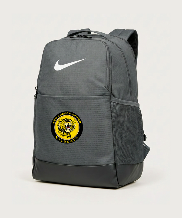New London Spicer High School Football (Boys) - Flint Grey Nike Brasilia Medium Backpack NKDH7709