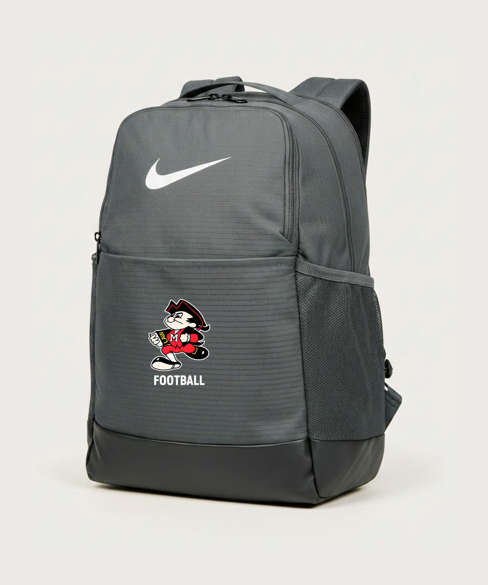 John Marshall High School Basketball (Boys) - Flint Grey Nike Brasilia Medium Backpack NKDH7709