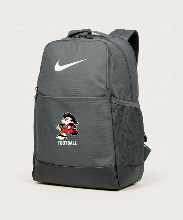 John Marshall High School Basketball (Boys) - Flint Grey Nike Brasilia Medium Backpack NKDH7709