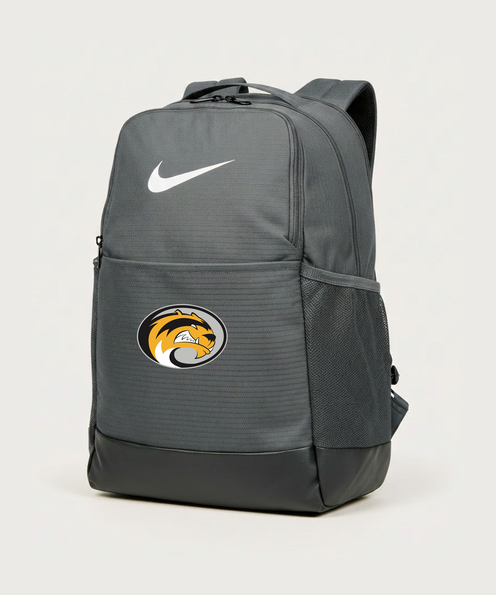 Sibley East High School Football (Boys) - Flint Grey Nike Brasilia Medium Backpack NKDH7709