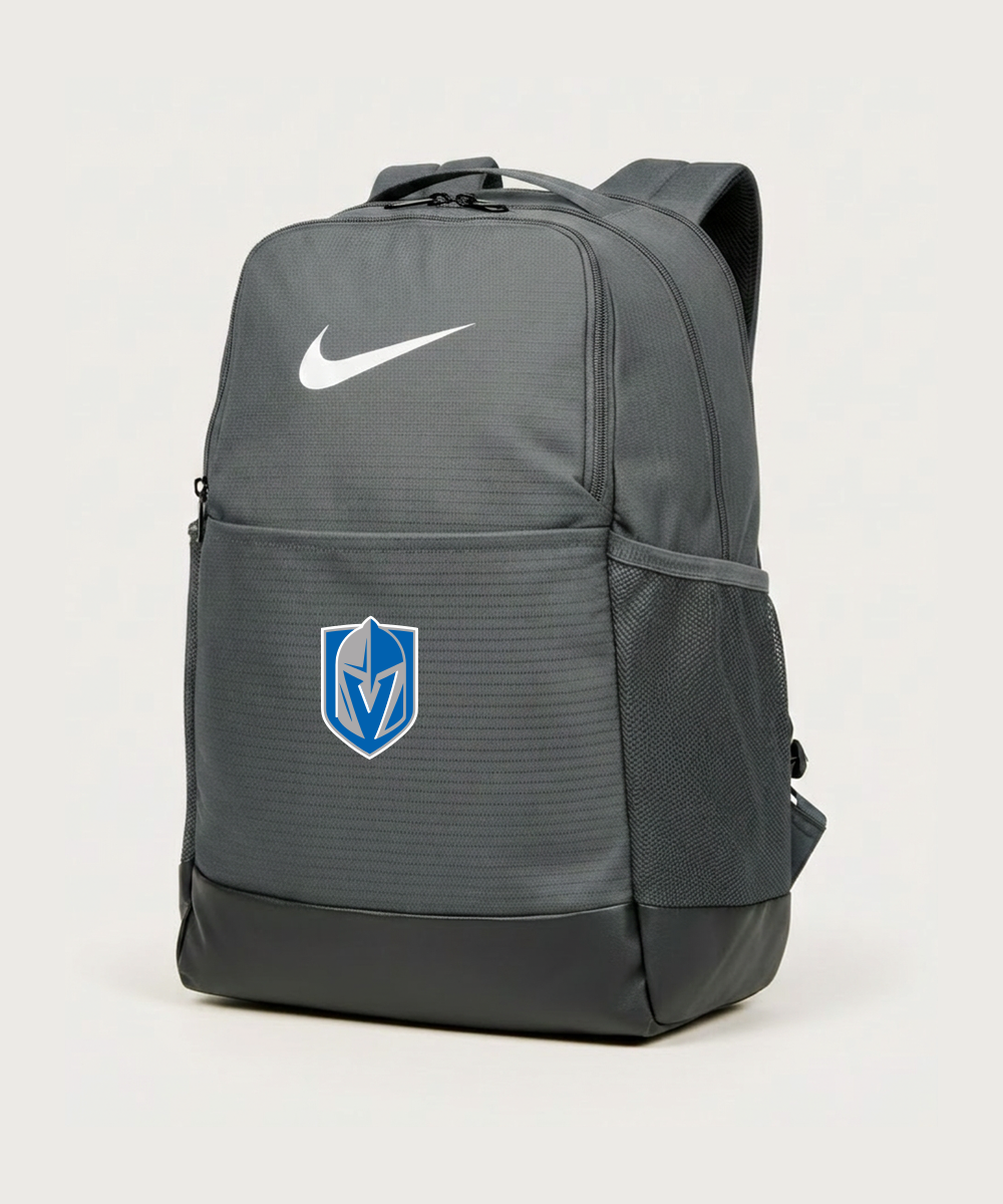 Lake Crystal-Welcome-Memorial High School Football (Boys) - Flint Grey Nike Brasilia Medium Backpack NKDH7709