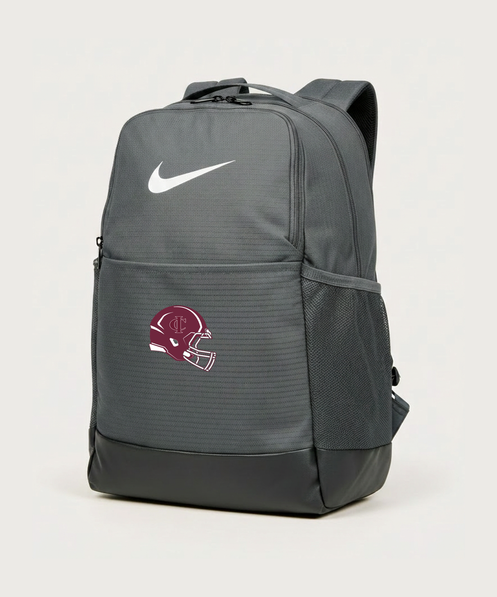 Crosby Ironton High School Football (Boys) - Flint Grey Nike Brasilia Medium Backpack NKDH7709