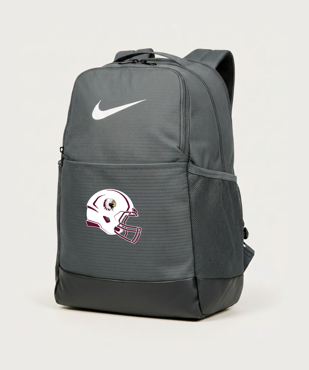 Stockton High School Football - Flint Grey Nike Brasilia Medium Backpack NKDH7709
