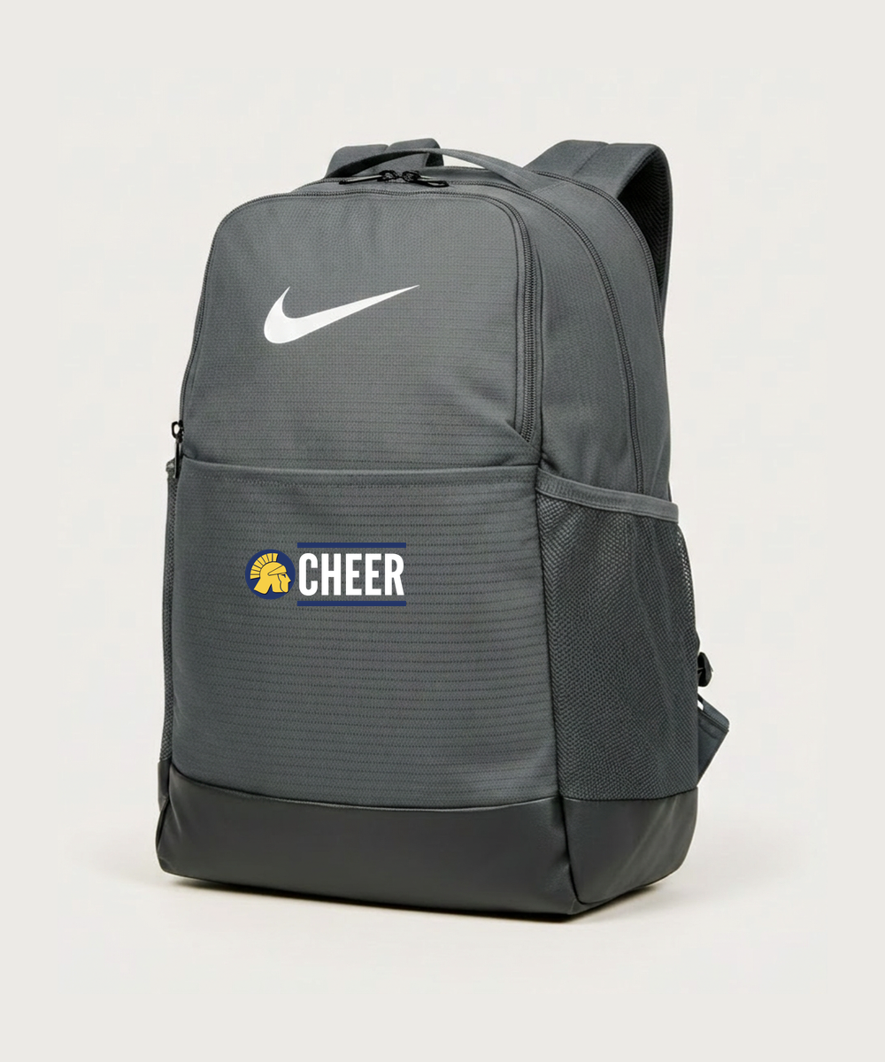 Wausau West High School Cheer - Flint Grey Nike Brasilia Medium Backpack NKDH7709