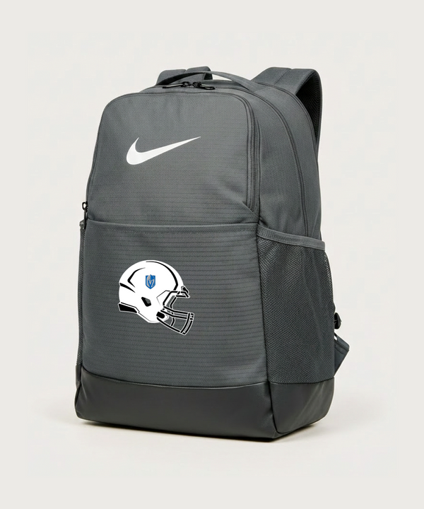 Lake Crystal-Welcome-Memorial High School Football (Boys) - Flint Grey Nike Brasilia Medium Backpack NKDH7709