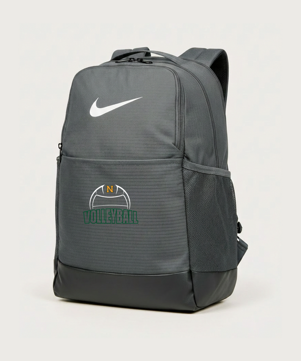 Nevis High School Volleyball (Girls) - Flint Grey Nike Brasilia Medium Backpack NKDH7709