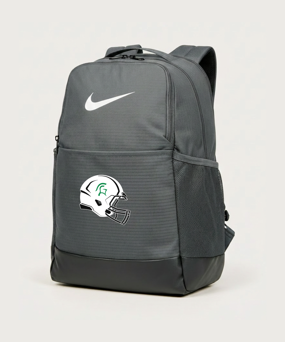 La Crescent High School Football (Boys) - Flint Grey Nike Brasilia Medium Backpack NKDH7709