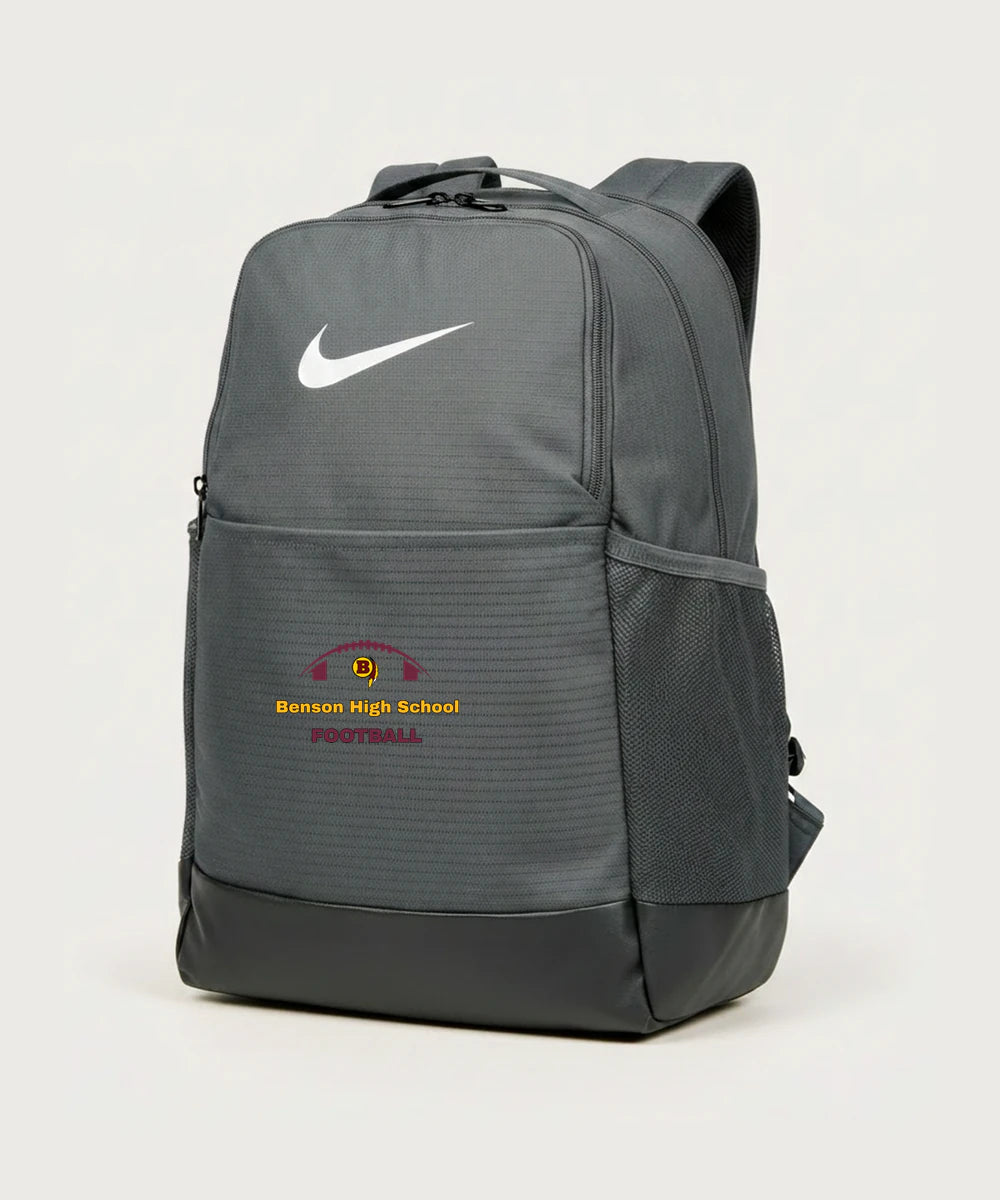 Benson High School Football (Boys) - Flint Grey Nike Brasilia Medium Backpack NKDH7709