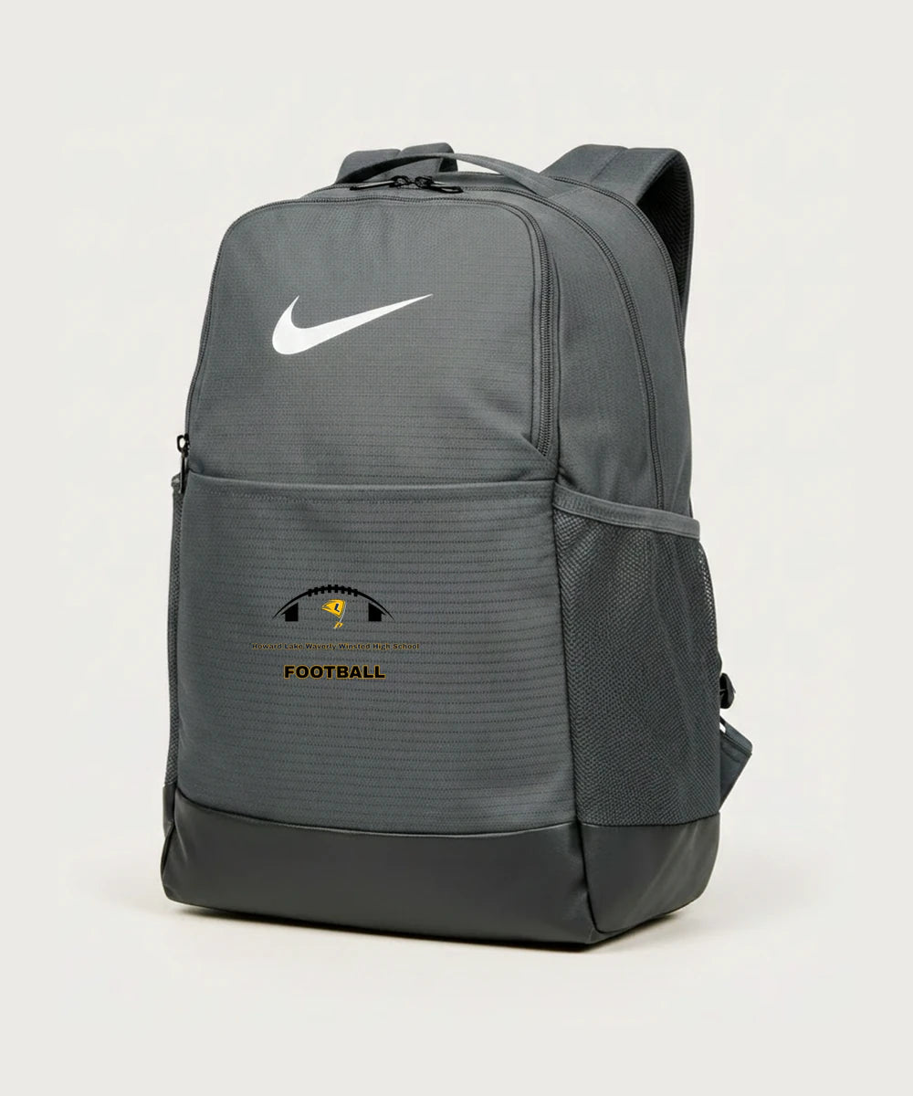 Howard Lake Waverly Winsted High School Football (Boys) - Flint Grey Nike Brasilia Medium Backpack NKDH7709