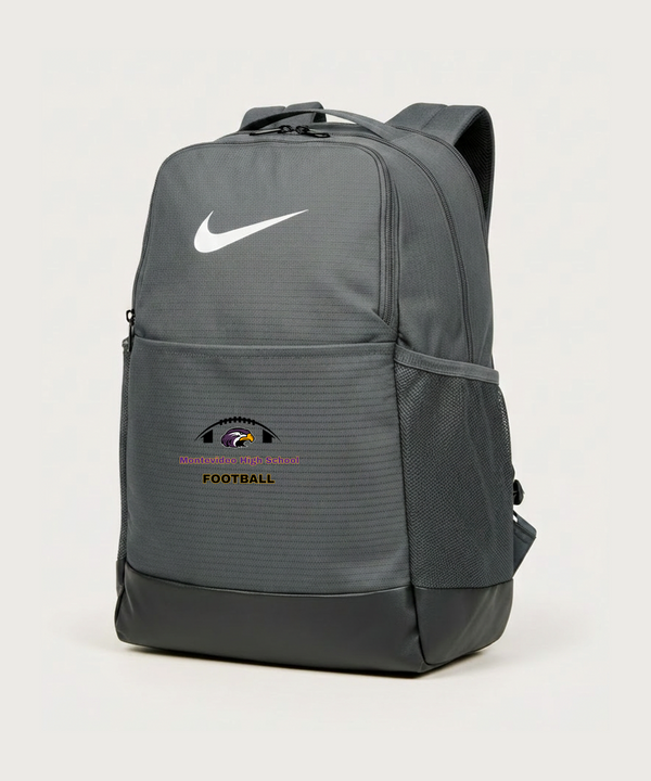 Montevideo High School Football (Boys) - Flint Grey Nike Brasilia Medium Backpack NKDH7709