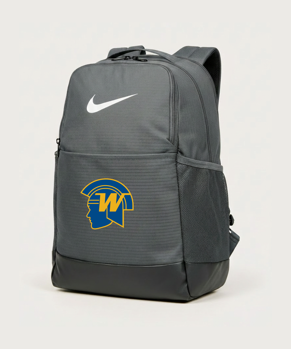 Wayzata High School Football (Boys) - Flint Grey Nike Brasilia Medium Backpack NKDH7709
