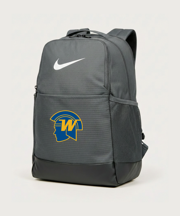 Wayzata High School Football (Boys) - Flint Grey Nike Brasilia Medium Backpack NKDH7709
