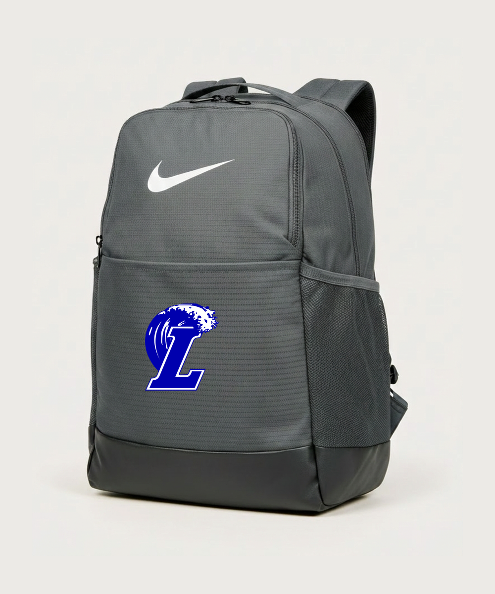Lakeview High School Football (Boys) - Flint Grey Nike Brasilia Medium Backpack NKDH7709