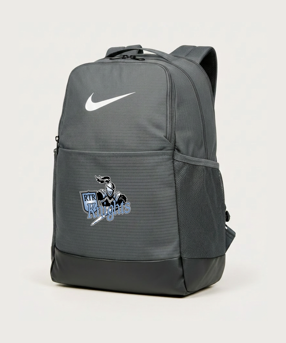 Russell-Tyler-Ruthton High School Football (Boys) - Flint Grey Nike Brasilia Medium Backpack NKDH7709