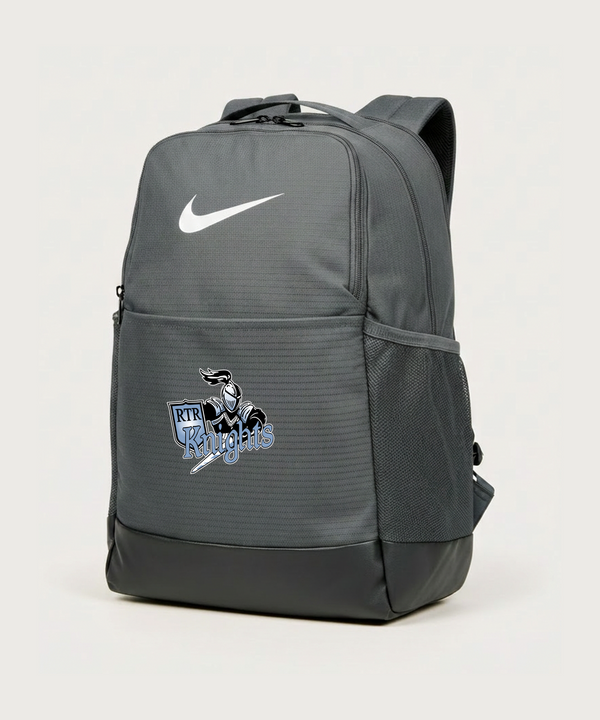 Russell-Tyler-Ruthton High School Football (Boys) - Flint Grey Nike Brasilia Medium Backpack NKDH7709