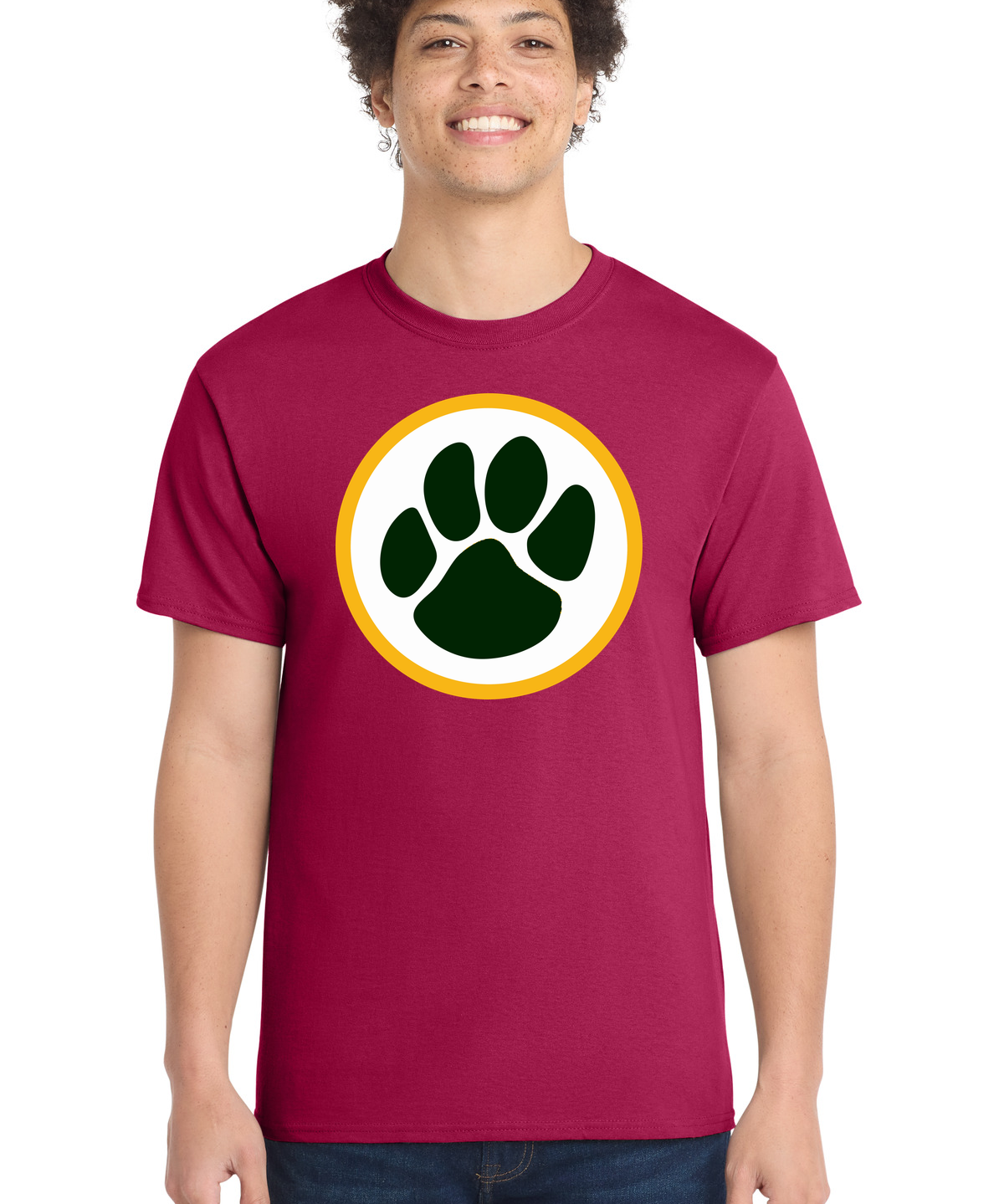 Ashwaubenon High School Football (Boys) - Flush Pink Port & Co Core Cotton Tee. PC54