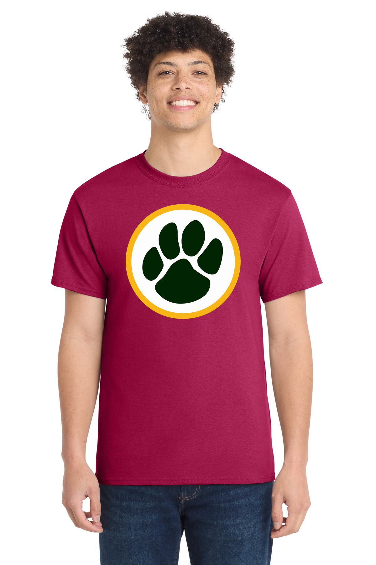 Ashwaubenon High School Football (Boys) - Flush Pink Port & Co Core Cotton Tee. PC54