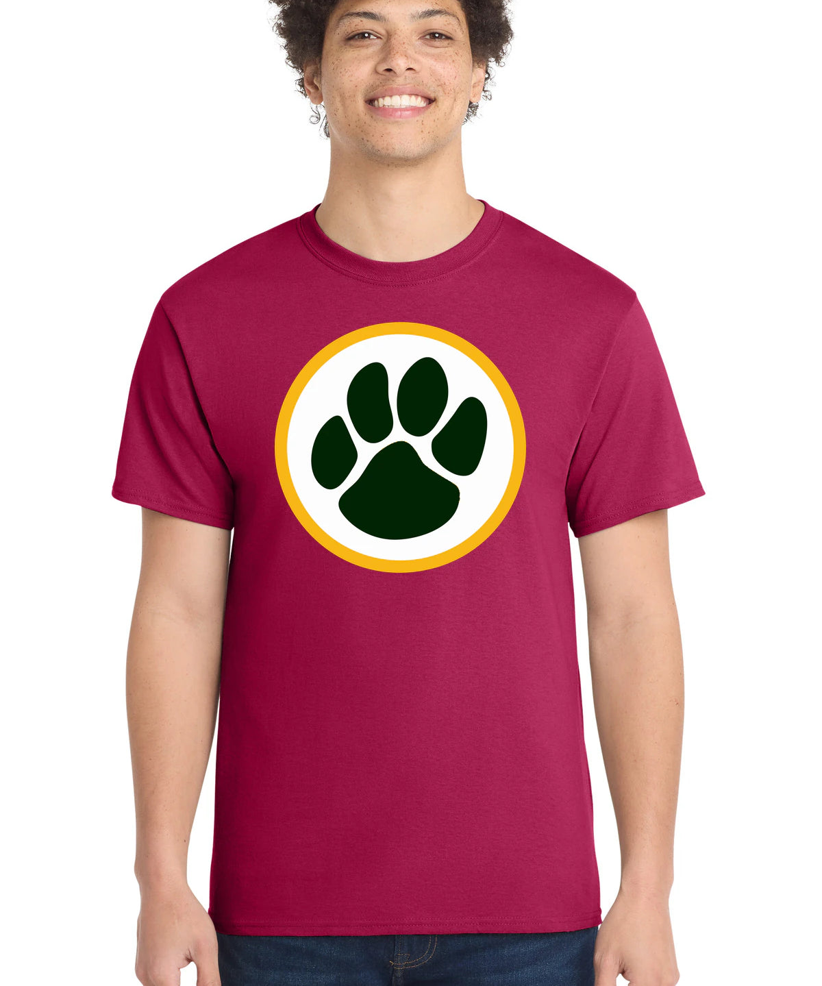Ashwaubenon High School Football (Boys) - Flush Pink Port & Co Core Cotton Tee. PC54
