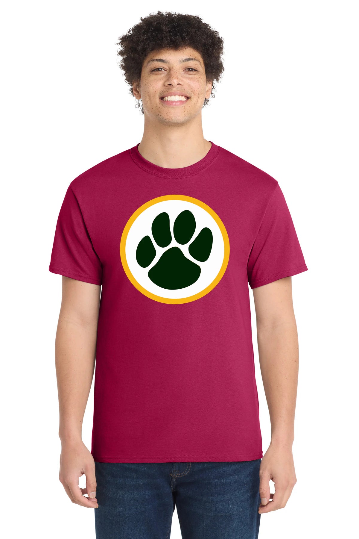 Ashwaubenon High School Football (Boys) - Flush Pink Port & Co Core Cotton Tee. PC54