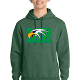 Maple River High School hockey_boys - Forest Green Heather Port & Co Core Fleece Pullover Hooded Sweatshirt. PC78H