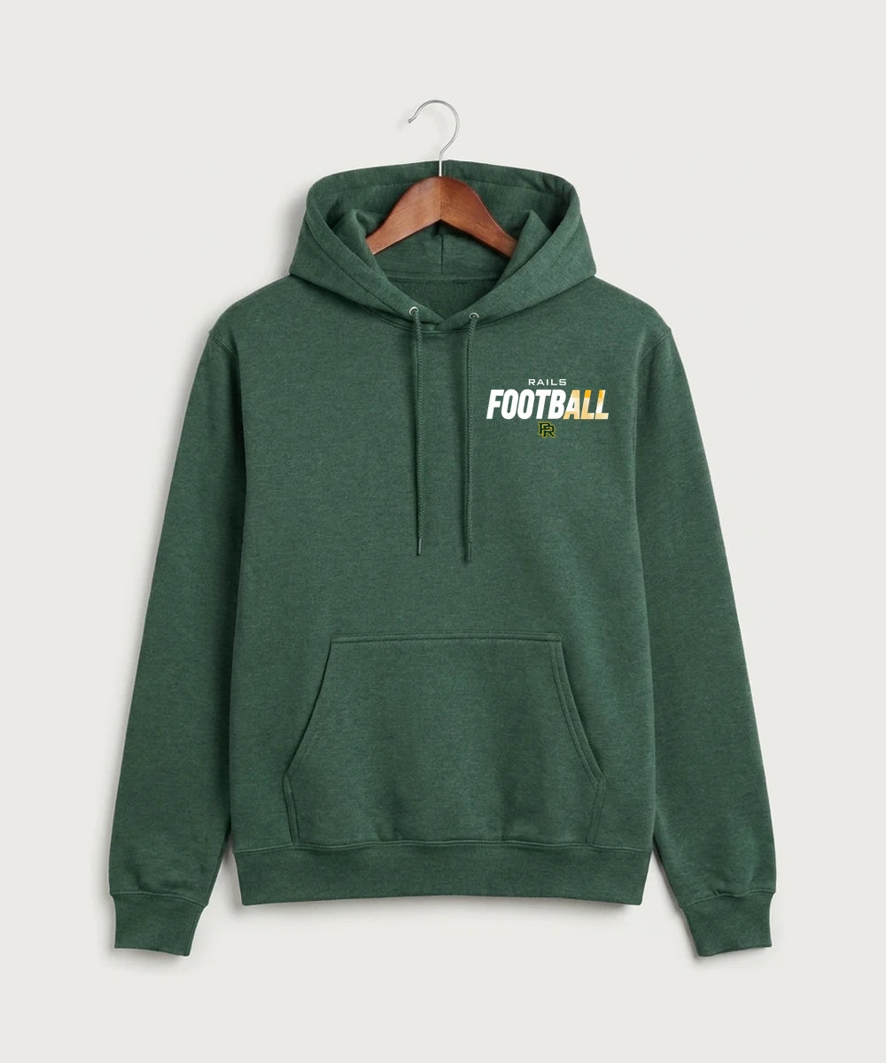 Proctor High School Football (Boys) - Forest Green Heather Port & Co Core Fleece Pullover Hooded Sweatshirt. PC78H