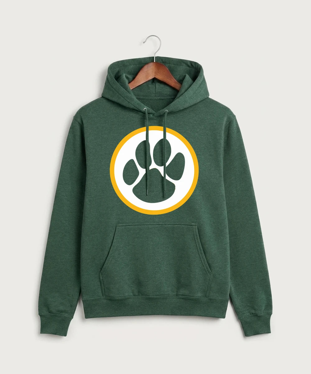 Ashwaubenon High School Football (Boys) (Sandbox) - Forest Green Heather Port & Co Core Fleece Pullover Hooded Sweatshirt. PC78H
