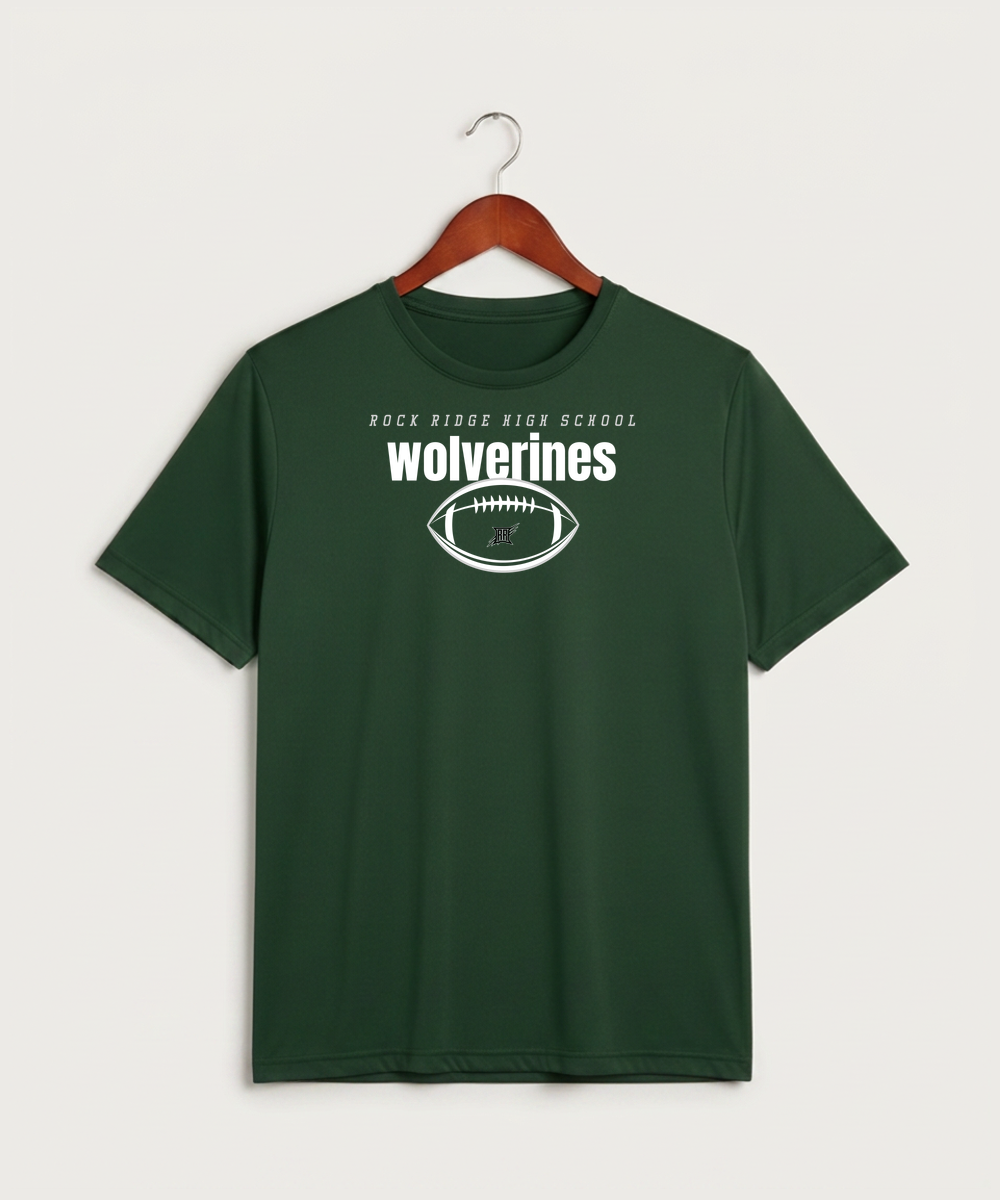 Rock Ridge High School Football (Boys) - Forest Green Sport-Tek PosiCharge Competitor Tee. ST350